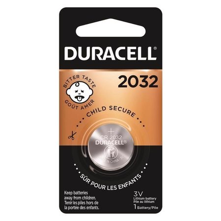 DURACELL Lithium Coin 2032 3 V 225 Ah Security and Electronic Battery 1 pk DL2032BPK